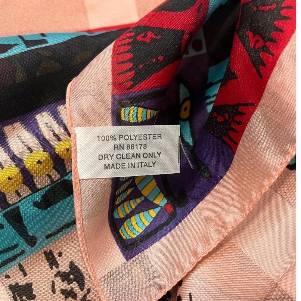 Vintage Mary McFadden Cult of Osiris Scarf /Scarab Holder/Pin/Brooch‎ Egyptian